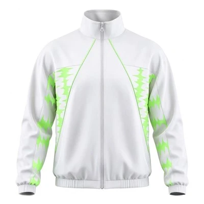 Men's Fluorescent Green Print Track Jacket factory