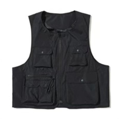 Two piece windbreaker set with black vest